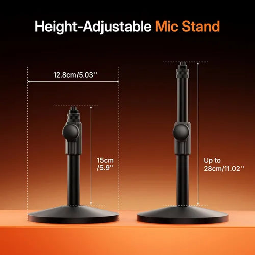 Miniatura 8 de MAONO PD200W Micrófono inalámbrico híbrido para podcast para PC, micrófono dinámico XLR USB con soporte de escritorio (PD200W+XLR-180)