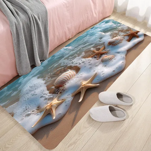 Miniatura 17 de Alfombra antideslizante de espuma de esponja de pelo bajo para puerta de baño, alfombras separadas a prueba de deslizamiento, alfombra de ilusión