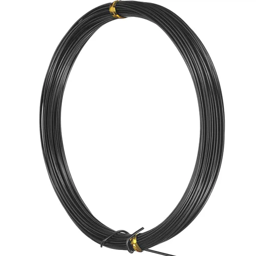 TecUnite Alambre de aluminio para esculpir armadura, alambre de artesanía flexible para hacer joyas de bricolaje (10 M x 0.039 in, negro, 1 rollo)