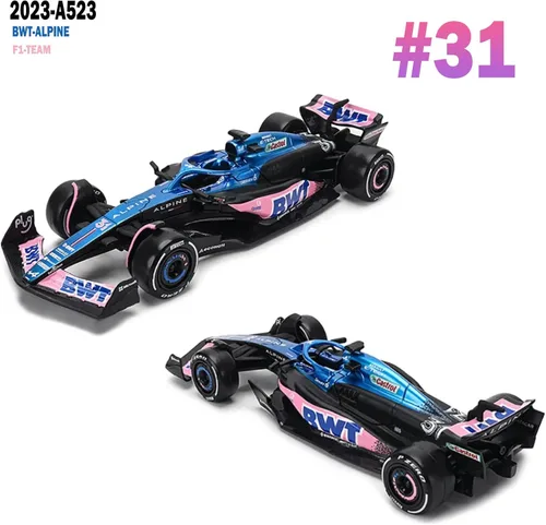 Miniatura 2 de HTLNUZD 2023 1/43 F1 Team A523#31 E.Ocon Aleación Modelo de Coche de Carreras para BWT-Alpine Die Cast Adultos Colección Coches Regalo Azul