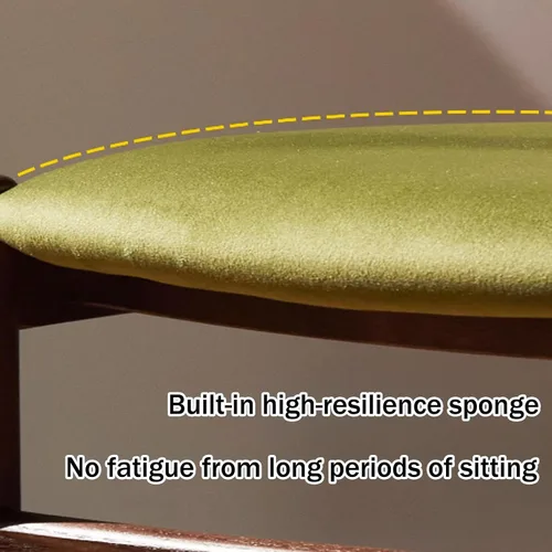 Miniatura 5 de Sillas de comedor, modernas sillas de comedor de madera, silla de cocina tapizada, taburete sin brazos de granja, silla ocasional para cocina, sala