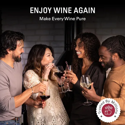 Miniatura 6 de PureWine - Filtros de varita rosa histaminas y sulfitos, puede reducir y aliviar las alergias y sensibilidades al vino, purificador airea el sabor