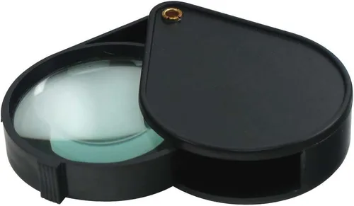 Lupa de bolsillo plegable SE MH7015, ampliación 4X, lente de vidrio de 2 pulgadas