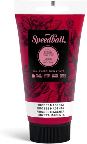 Miniatura 42 de Speedball Tinta de impresión en bloque soluble en agua 3815 – Color intenso con acabado satinado AP no tóxico 8 onzas líquidas, peltre