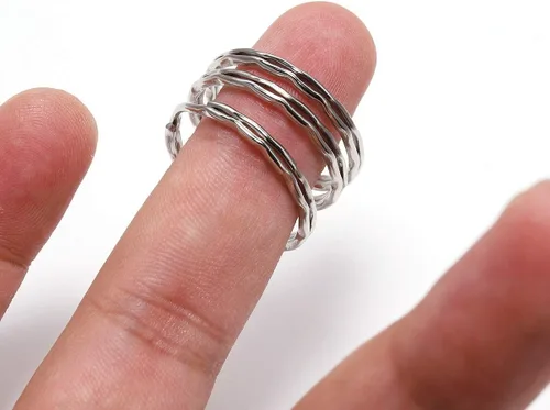 Miniatura 4 de 30 unids/lote de rodio Color Split Llaveros 0.984 in Llavero Llavero Llaveros Cierre Hallazgos Clave para DIY Joyería Fabricación Accesorios