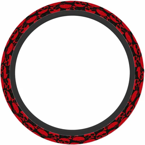 Miniatura 7 de Funda para Volante de Coche de Cráneo Humano Cráneo Sonriente Siniestro en Estilo Retro con Texto Manuscrito Funda para Volante de Coche Decoración