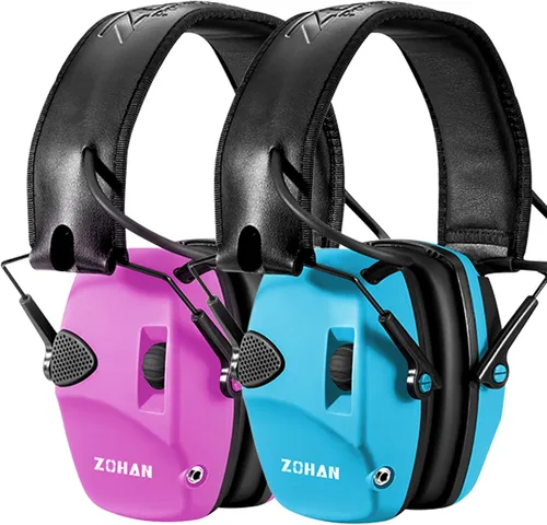 Miniatura 19 de ZOHAN EM054 Electronic Ear Protection for Shooting Range with Sound Amplification Noise Reduction, Ear Muffs for Gun Range a1-Negro