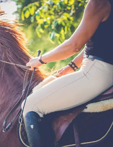 Miniatura 6 de baleaf Pantalones de equitación para mujer, pantalones ecuestres con parche en la rodilla, mallas de equitación con trabillas para cinturón