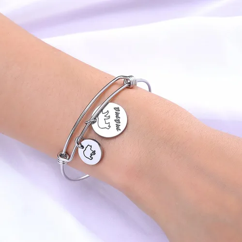 Miniatura 6 de Pulsera de oso de mamá con brazalete ajustable de 1, 2, 3 cachorros, regalo para mamá