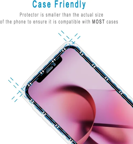 Miniatura 5 de (2 unidades) Protector de pantalla de privacidad para iPhone 12 Mini de 5.4 pulgadas, vidrio templado antiespía, antiarañazos, sin burbujas