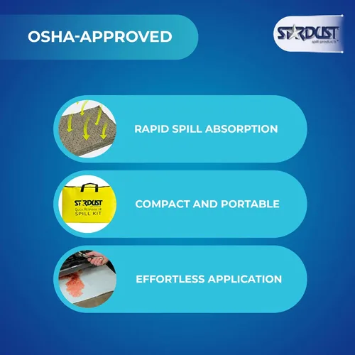 Miniatura 5 de Stardust Spill Products Kit universal para derrames – Solución compatible con OSHA para vehículos, uso industrial y de restaurantes, productos