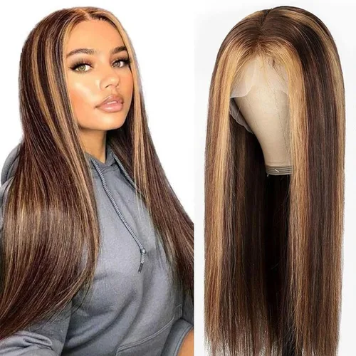 Miniatura 17 de SENSAIRUITE Peluca Rizada Ombré con Reflejos Rubio Miel Peluca con Diadema Cabello Humano 12 Pulgadas Onda Profunda Densidad 180% Pelucas