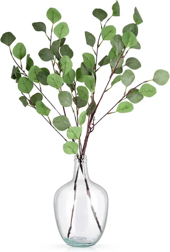 Miniatura 7 de Bfttlity - Jarrón de vidrio transparente alto de estilo granja para ramas, jarrones de vidrio para centros de mesa en decoración del hogar (M-Ámbar)