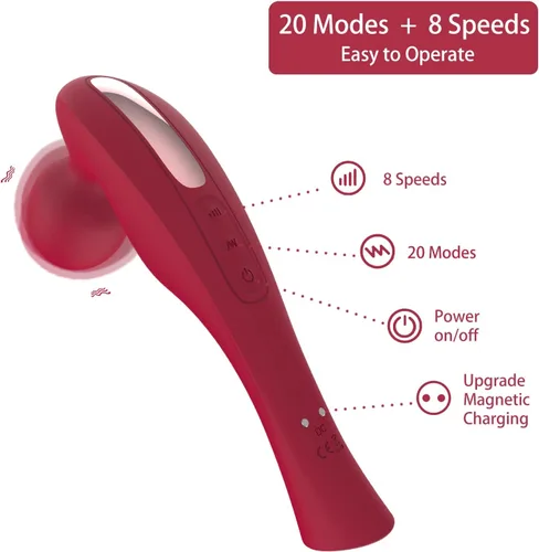 Miniatura 3 de Masajeador eléctrico de mano inalámbrico de hombro y cuello, herramienta de masaje portátil de tejido profundo de cuerpo completo, masajeador de Rojo