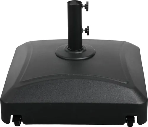 Miniatura 10 de Simple Deluxe Base redonda resistente de 31 libras y 18 pulgadas para sombrilla de mercado para patio al aire libre, cubierta, color negro clásico