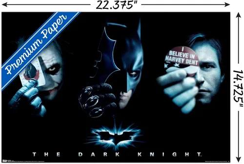 Miniatura 3 de Trends International Película de DC Comics – The Dark Knight – The Joker, Batman, Harvey Dent Póster de pared, 14.725 x 22.375 pulgadas, versión