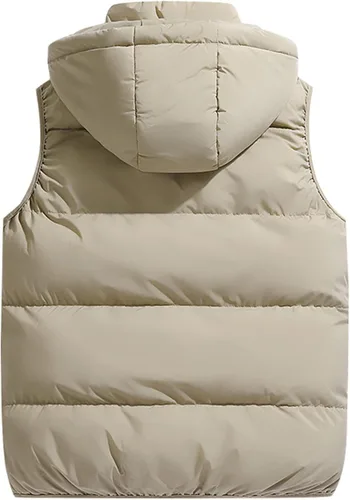 Miniatura 6 de WENKOMG1 Chaleco acolchado de invierno para hombre, ligero, plegable, con cremallera, sin mangas, resistente al agua