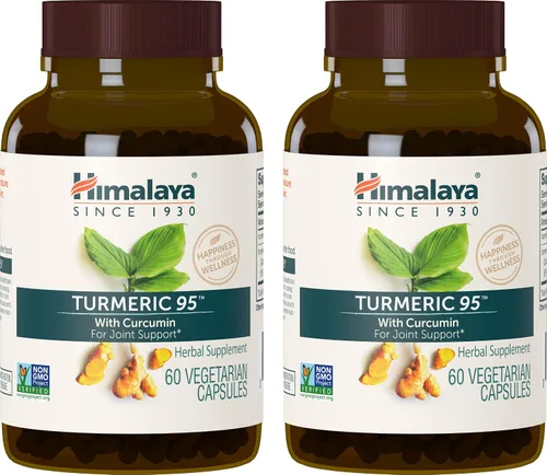 Miniatura 9 de Himalaya Suplemento de cúrcuma 95 con curcumina/curcuminoides, apoyo articular y muscular, flexibilidad y movilidad óptimas, 600 mg, sin OMG