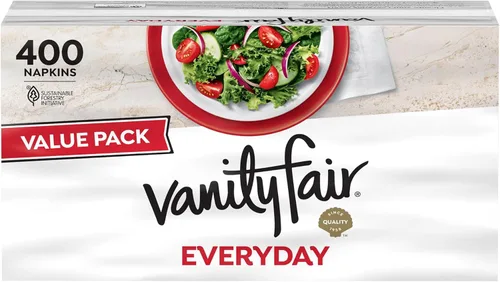 Miniatura 14 de Vanity Fair Servilletas de papel para uso diario, 200 unidades, servilletas desechables hechas suaves y lisas para las comidas diarias