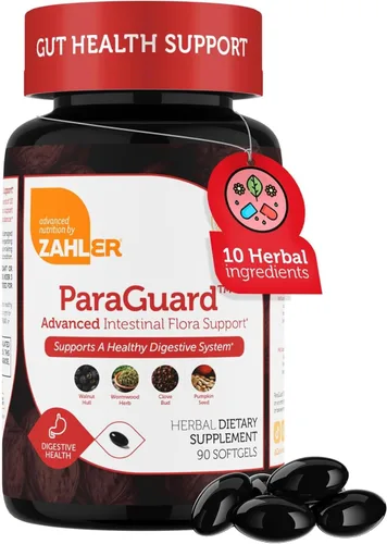 Miniatura 10 de Zahler - Cápsulas ParaGuard - Suplemento para la salud intestinal - La fórmula contiene ajenjo, bulbo de ajo, semilla de calabaza, clavo y más