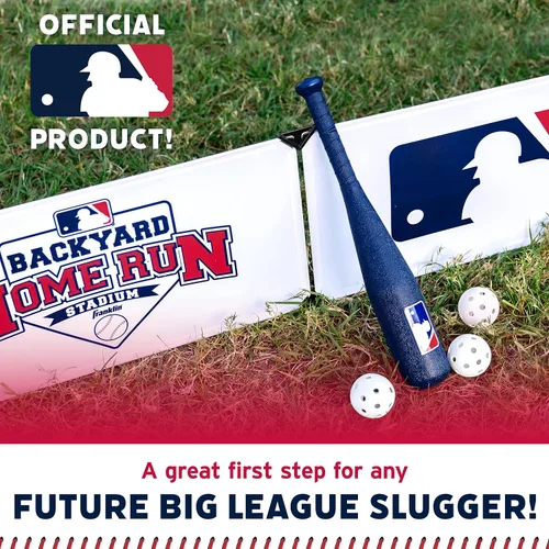 Miniatura 8 de Franklin Sports MLB - Estadio de béisbol para niños en el patio trasero - Juego de béisbol de plástico para niños con paredes de jonrón, bate, bolas