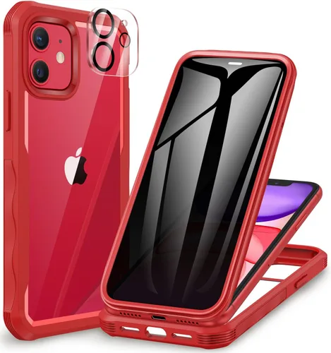Miniatura 10 de CENHUFO Funda de privacidad para iPhone 11 Pro, funda de cuerpo completo con protector de pantalla de privacidad de vidrio templado 9H integrado