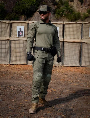 Miniatura 7 de IDOGEAR Conjunto de uniformes de combate G3 para hombre con rodilleras y coderas, ropa de camuflaje Verde (Ranger Green)