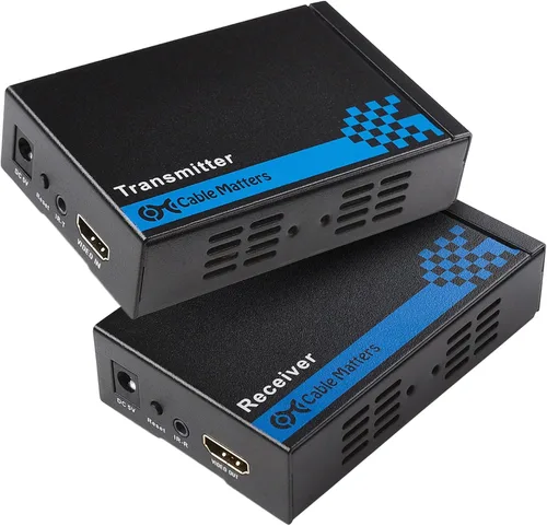 Miniatura 8 de Cable Matters Caja receptora para extensor HDMI de montaje en pared con TCP/IP, hasta 300 pies, 1080P, configuración de 1 a muchos
