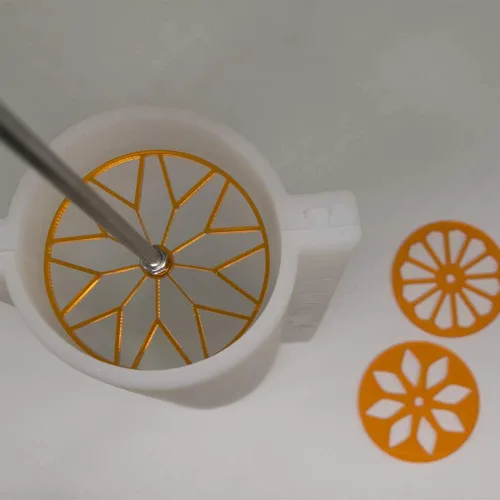 Miniatura 7 de Molde de vela de jabón de silicona con columna de tubo redondo grande con caleidoscopio Tire a través de diseños de remolinos herramienta de acero