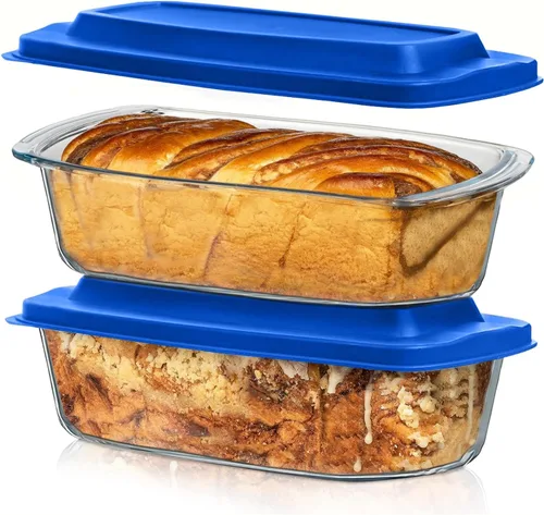 Miniatura 12 de Razab LARGE 7.6 Cups/1800 ML/1.9 Qt Glass Loaf Pan with Lids - Meatloaf Pan BPA free Airtight Lids Grip Handle Easy Carry, Microwave and Oven Safe