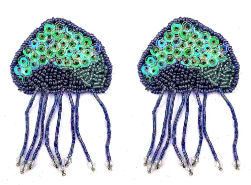 Miniatura 9 de 2 piezas de parches de lentejuelas con diamantes de imitación de estrella de mar brillantes, parches decorativos para coser estrellas, bricolaje