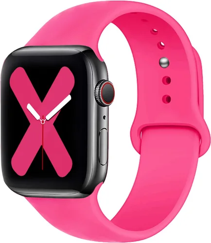 Saucyi Compatible con Apple Watch Band 1.614 in 1.575 in 1.496 in 1.929 in 1.772 in 1.732 in 1.654 in, correa deportiva de silicona suave con cierre