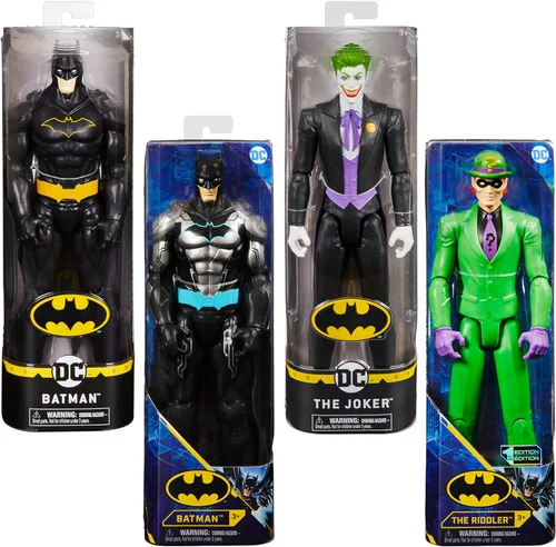 DC COMICS BATMAN - FIGURINA BASIQUE 30 CM - - Figurines Articulées 11.8 in À Collectionner - 6055697 - Modèle Aléatoire - Jouet Enfant 3 Ans et +