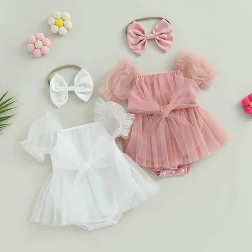 Miniatura 2 de Ropa de bebé niña Floral Boho Lace Romper Mameluco Mameluco Mono Mono Traje Verano Ropa Bebé Niñas