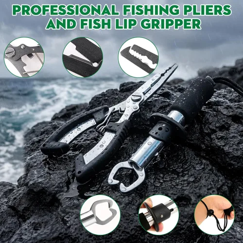 Miniatura 9 de Combo de caña de pescar familiar, 2 piezas portátil para padres e hijos, kit de pesca de viaje de 6.89 pies y 4.92 pies, carrete de pesca