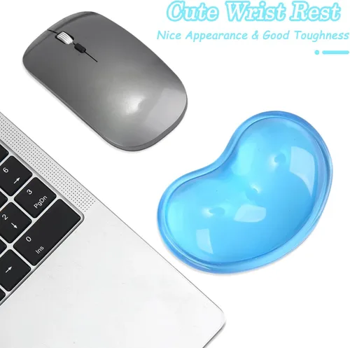 Miniatura 3 de Juego de reposamuñecas de gel para teclado y mouse – Almohadilla para teclado y mouse para oficina de juegos, computadora portátil, ergonómico