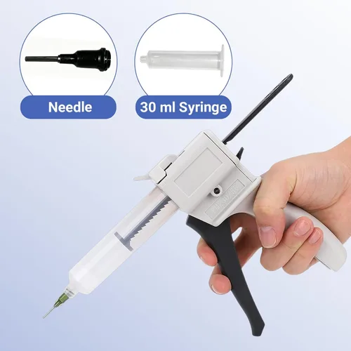 Miniatura 6 de Pistola dispensadora de pegamento, pistola de pegamento manual de 30ml con dispensador manual de plástico, herramienta de tubo único para presionar