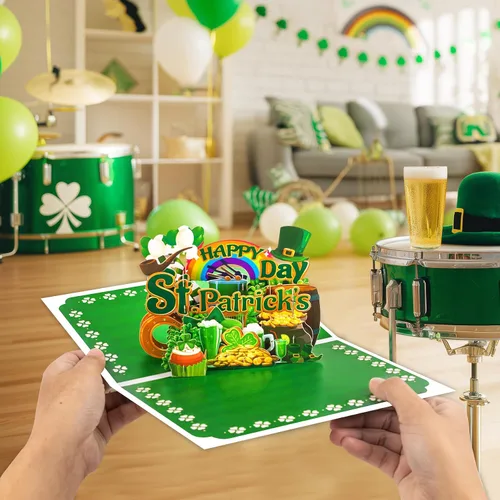 Miniatura 7 de GREETING ART Paquete de 2 tarjetas del día de San Patricio para inspiración, tarjetas de agradecimiento a los empleados, tarjeta de feliz día de San