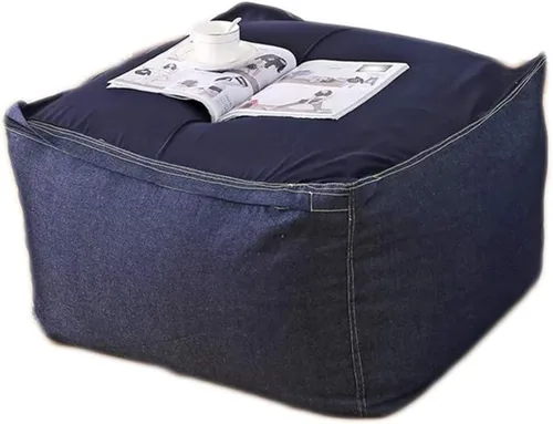 Miniatura 8 de Funda de sofá perezosa, puf de tela de lino, puf puff para sala de estar, tatami, sillas acolchadas para adultos y niños (relleno no incluido), S1