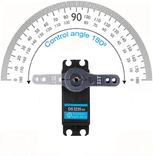 Miniatura 5 de ZOSKAY Servo motor sin núcleo de 35 kg de alto par con engranaje de metal, servo digital y engranaje de acero inoxidable, servo arduino