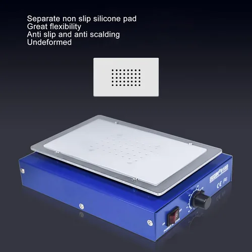 Miniatura 4 de Estación de soldadura de precalentamiento eléctrico de 450 W con microcomputadora LED de aleación de aluminio con almohadilla de silicona