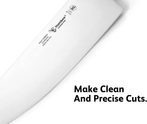 Miniatura 2 de Cuisine Pro - Cuchillo de chef de 12 pulgadas, hoja de acero inoxidable de alto carbono certificada NSF, borde afilado extra ancho, mango ergonómico