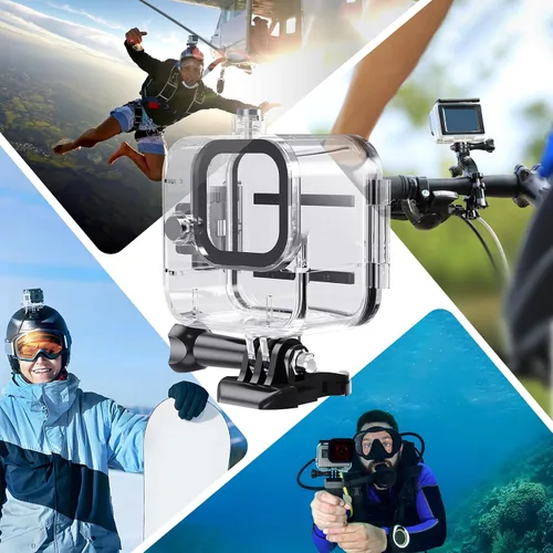 Miniatura 6 de HONGDAK Carcasa impermeable para GoPro Hero11 Black Mini, carcasa protectora de buceo de 169 pies para Hero 11 Mini funda de buceo subacuática