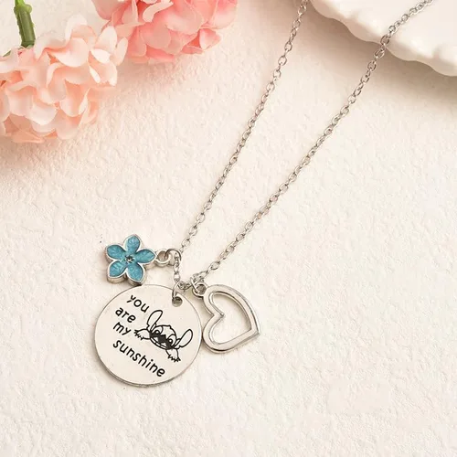 Miniatura 7 de PP.GOLDEN Collar y pulsera de puntada con texto en inglés "You are My Sunshine", joyería para niñas y niñas, regalo de cumpleaños para hija, nieta