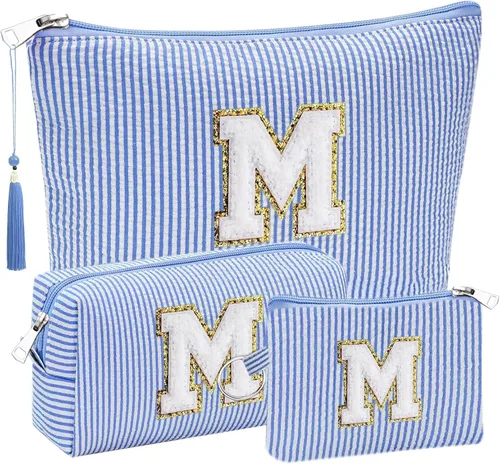 Miniatura 30 de Regalos Iniciales Bolsitas de Cosméticos de Viaje Juegos para Cartera, 3pcs Bolsitas Stoney Clover Dupes Bolsa de Maquillaje, Juego de Bolsas