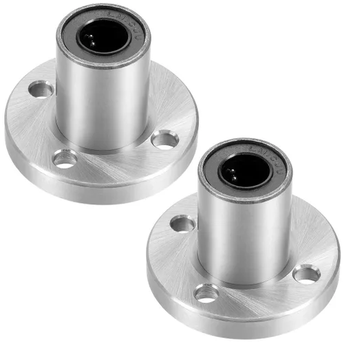 Miniatura 8 de uxcell Rodamientos lineales de brida redonda LM25UU, diámetro de diámetro de 0.984 in, diámetro exterior de 1.575 in, longitud de 2.323 in, 2