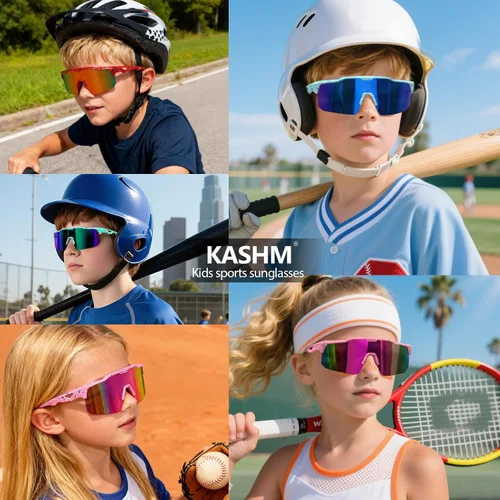 Miniatura 2 de Youth Baseball Sunglasses for Boys Girls Softball Cycling Sports Sunglasses Kids Lightweight UV Protection