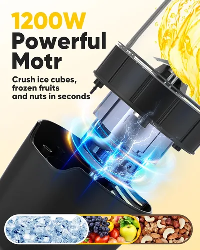 Miniatura 2 de Licuadora para batidos, licuadoras de alta potencia de 1200 W para cocina, juego de 11 licuadoras de batidos con tazas de viaje de 18 onzas y 24