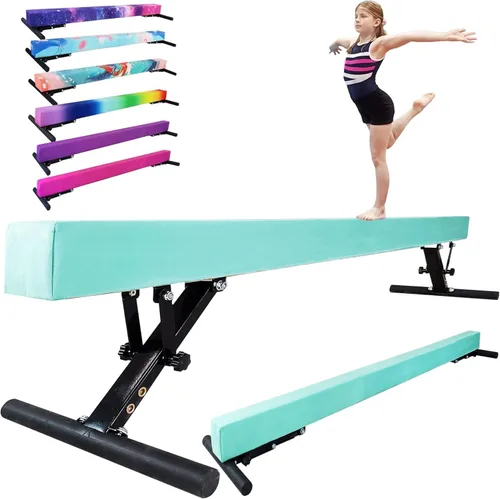 Miniatura 23 de FC Funcheer - Viga de equilibrio ajustable para niños - Viga de gimnasia de 8 pies - Viga de piso alto y bajo para todos los niveles de gimnasia