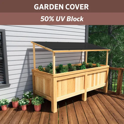 Miniatura 8 de Coolaroo Tela de sombra de jardín con 50% de bloqueo UV para plantas, tela transpirable resistente al desgarro para invernaderos, plántulas y Negro